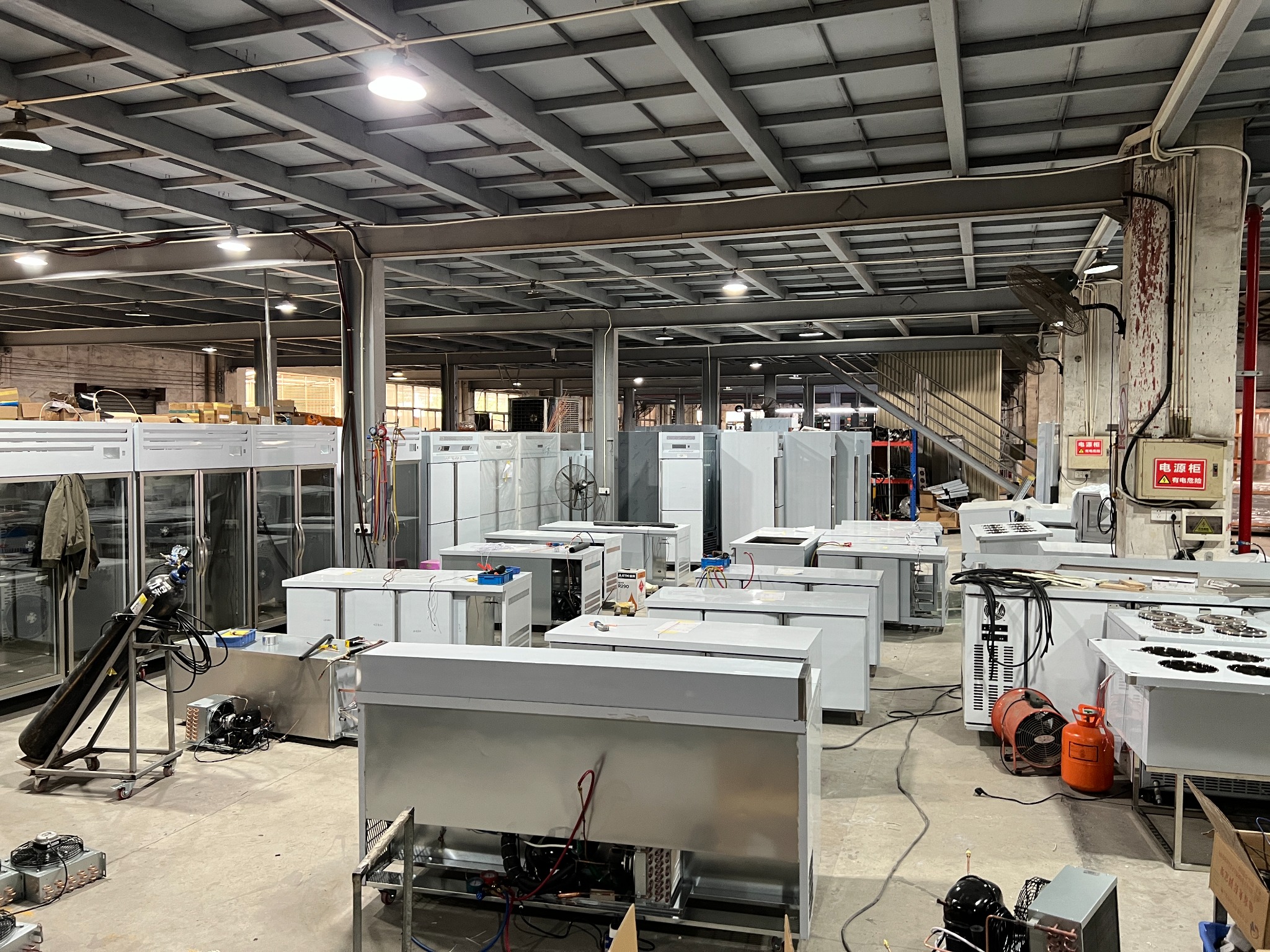 Refrigeration testing area